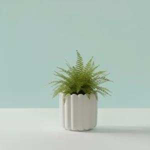 Minimal Gypsum Fluted Planter Pot
