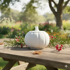 Pumpkin Shape Gypsum Storage Jar